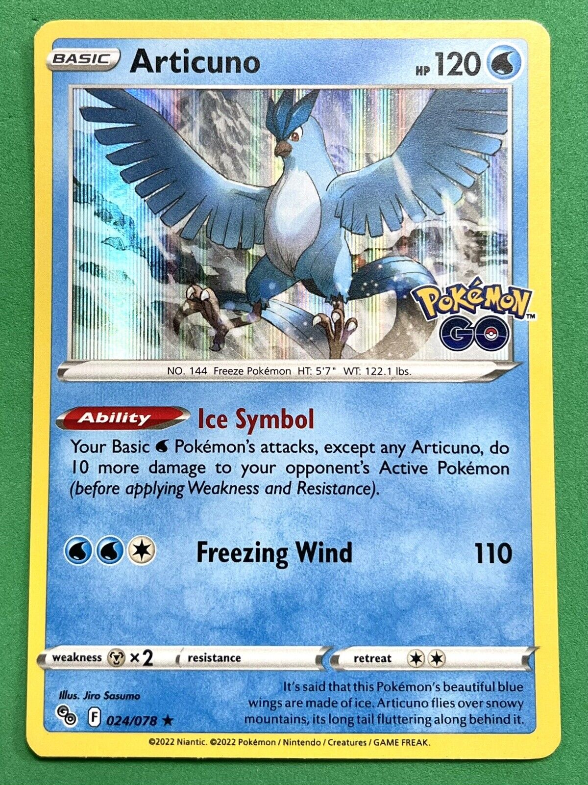 Pokemon 2022 S11a Incandescent Arcana Articuno Holo Card #024/068