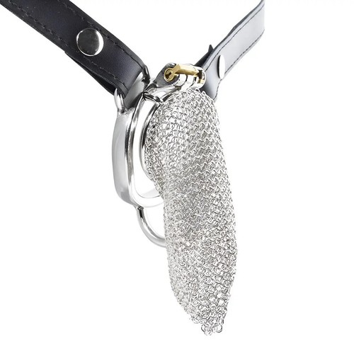 Wearable Stainless Steel Abstinence Lock Breathable Male Chastity Device - Picture 13 of 18