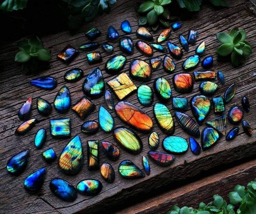 10 Pcs Natural Labradorite Wholesale Parcel Labradorite Loose Gemstone Cabochon - 第 1/9 張圖片