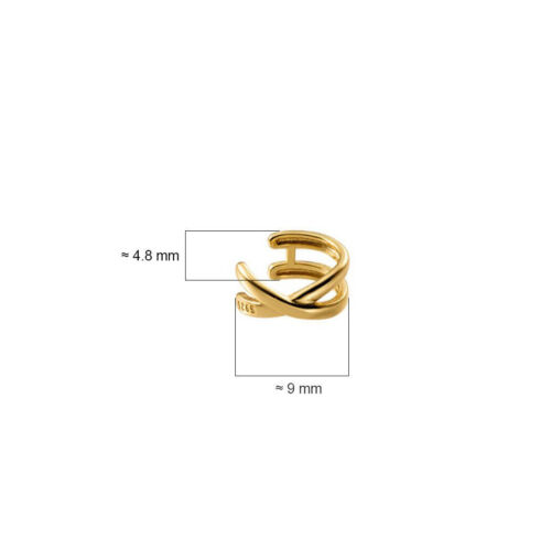Orecchino Croce Argento Sterling 925 Non Piercing SINGOLO A1837 - Foto 5 di 7