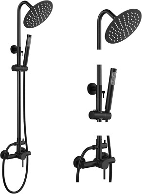 #ad #ad Outdoor Shower Fixture High Pressure Wall Mount 2 Dual Function 8 Inch Head 1511 $62.42