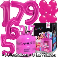 PALLONCINI PELLICOLA + GAS PALLONCINI + PALLONCINI - 1-99 compleanno rosa festa decorazione set elio