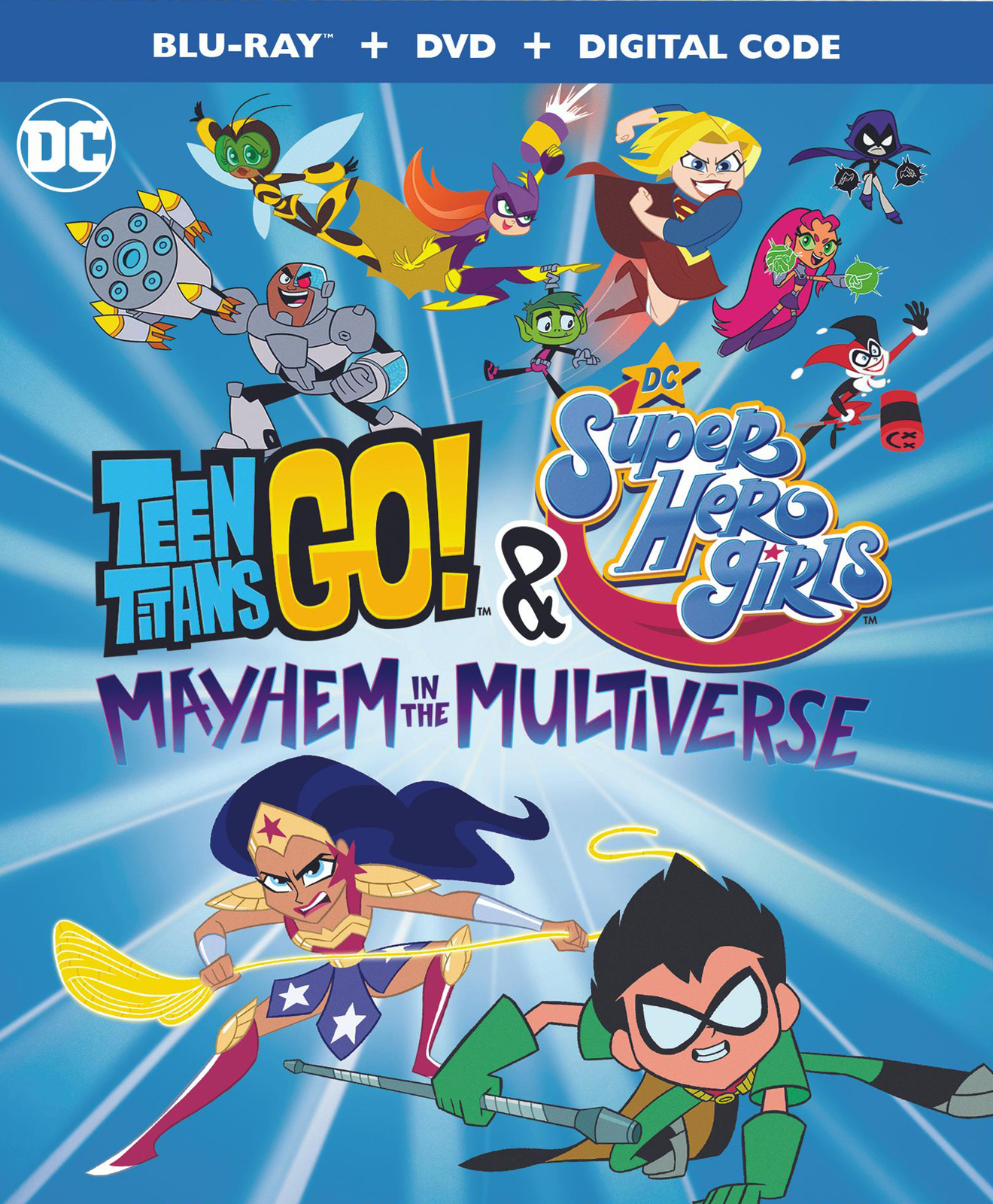 Teen Titans Go + DC Super Hero Girls-Mayhem In The Multiverse Blu-Ray New US Imp
