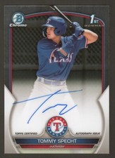 2023 Bowman Chrome TOMMY SPECHT 1st Prospect Auto CPA-TS Texas Rangers