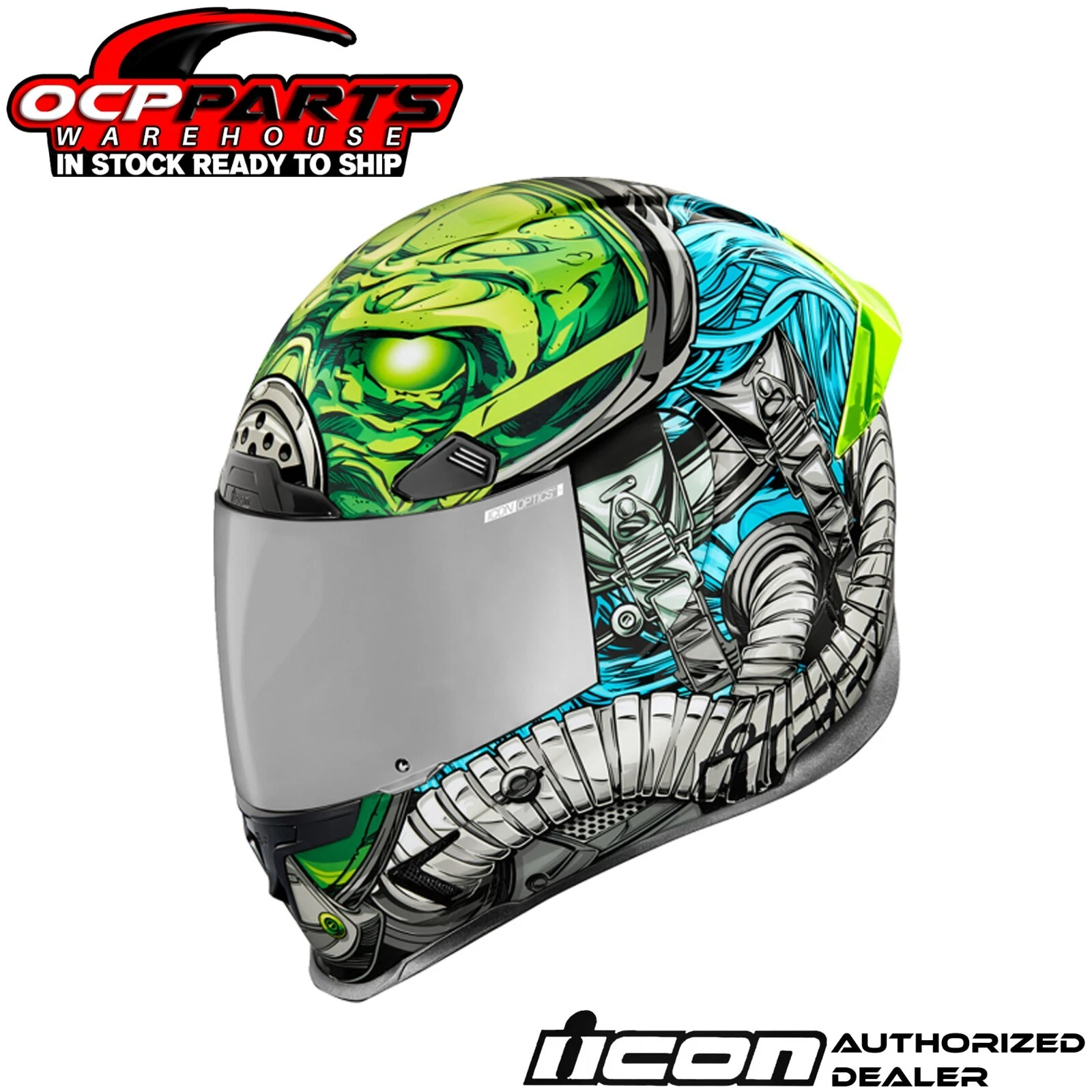 Icon Airframe Pro Full Face DOT Motorcycle Helmet - Outbreak