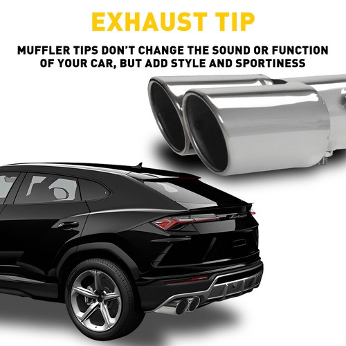 Universal 2.5" Motorcycle Slip On Exhaust Muffler Pipes Rear Pipe Tailpipe Tips - Picture 10 of 12