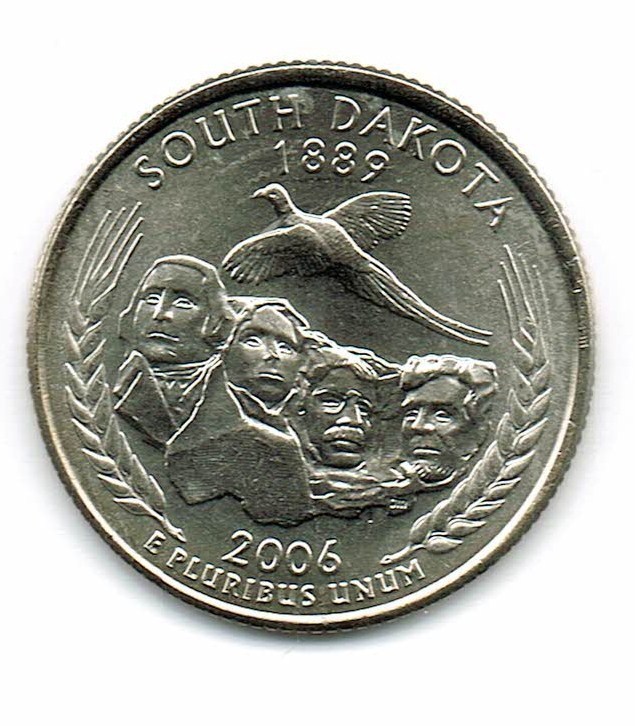 【新品未開封】2006年発行 サウスダコタ州Quarter 1 バンク•ロール 2006-D South Dakota 1889 State Quarter Dollar Denver Mint US