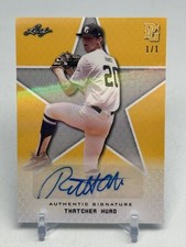 THATCHER HURD AUTO 2020 LEAF PERFECT GAME Yellow BA-THI 1/1 New York Yankees