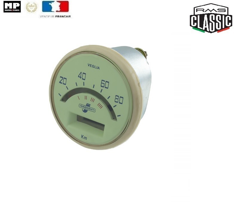 Compteur kilométrique Lambretta 125 LI 1959 pour les sorties et rallyes de scooters anciens
