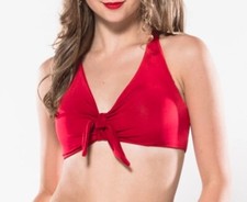 NEW Girls Kids Child Gymnastics Dance Cheer Active KNOT TOP Shirt RED Small NWT