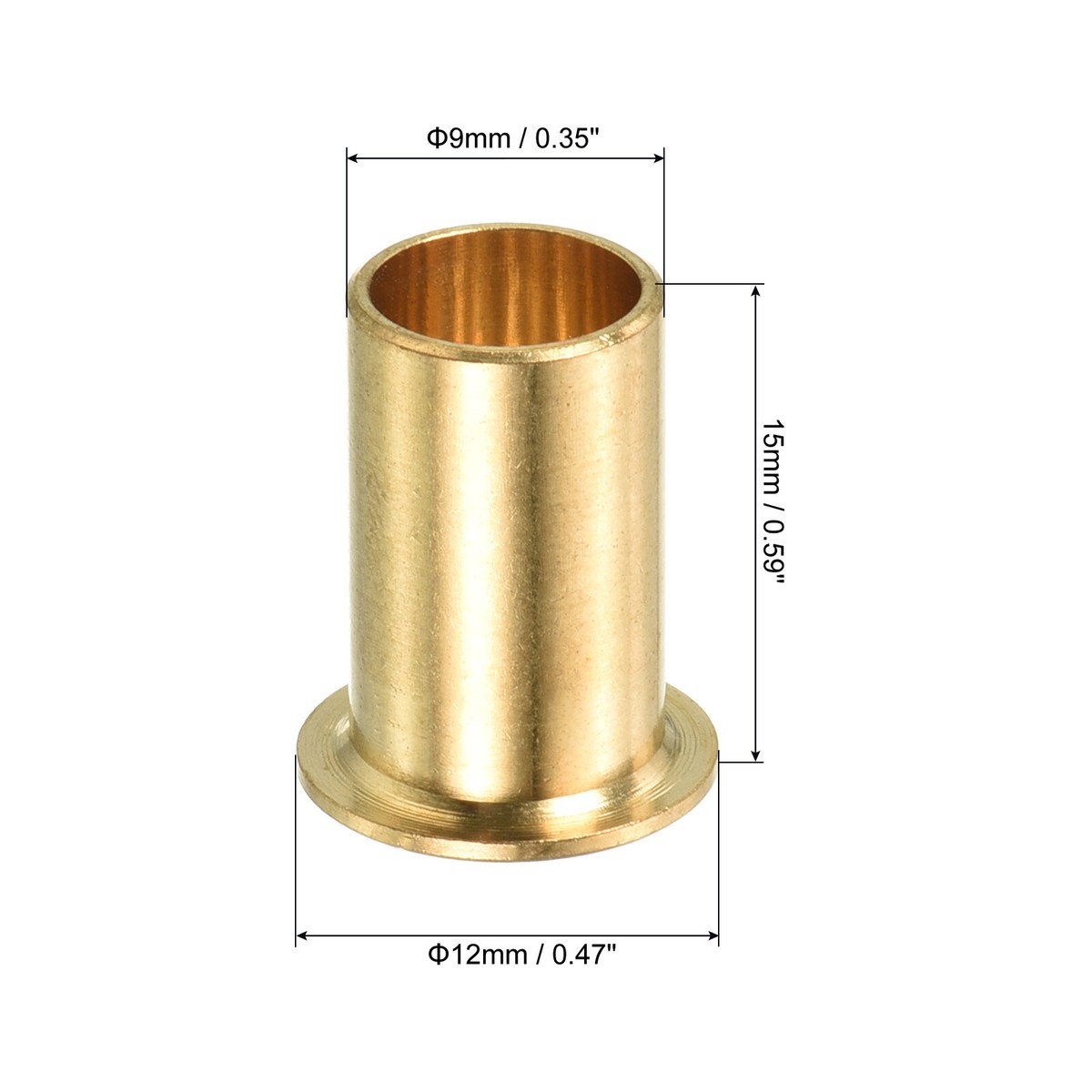 9mm Tube Brass Compression Insert Tube Support Compression Sleeve