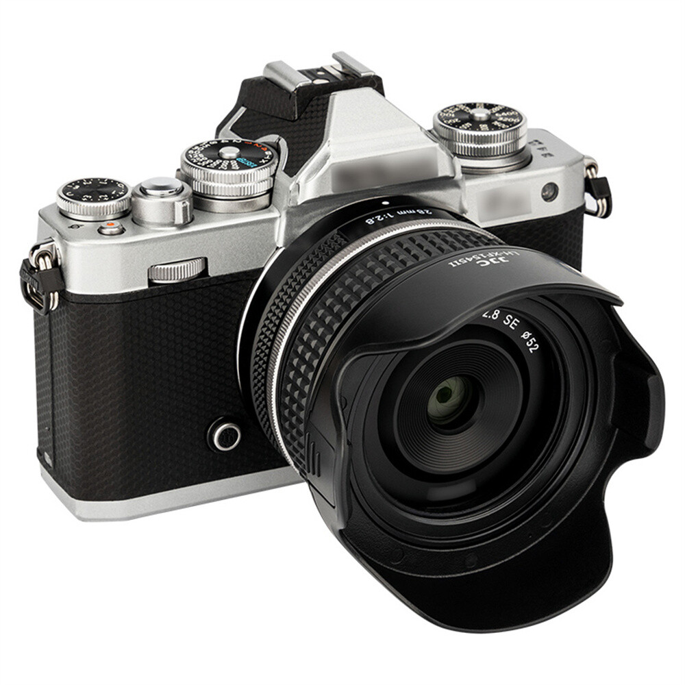 Square Aluminum Lens Hood For Nikon Z28mm F2.8 / Z28mm F2.8SE – Fits Z7II Z6II Z5 ZFC ZF Z50 Z7 Z9