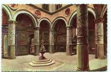 S04-6472, FIRENZE, PALAZZO CECCHIO, CORTILE, ANTIQUE POSTCARD