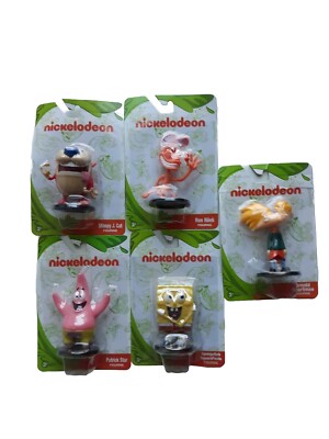 Nickelodeon Mini Figurine Pack Patrick, Spongebob, Stumpy, Arnold, Ren, New