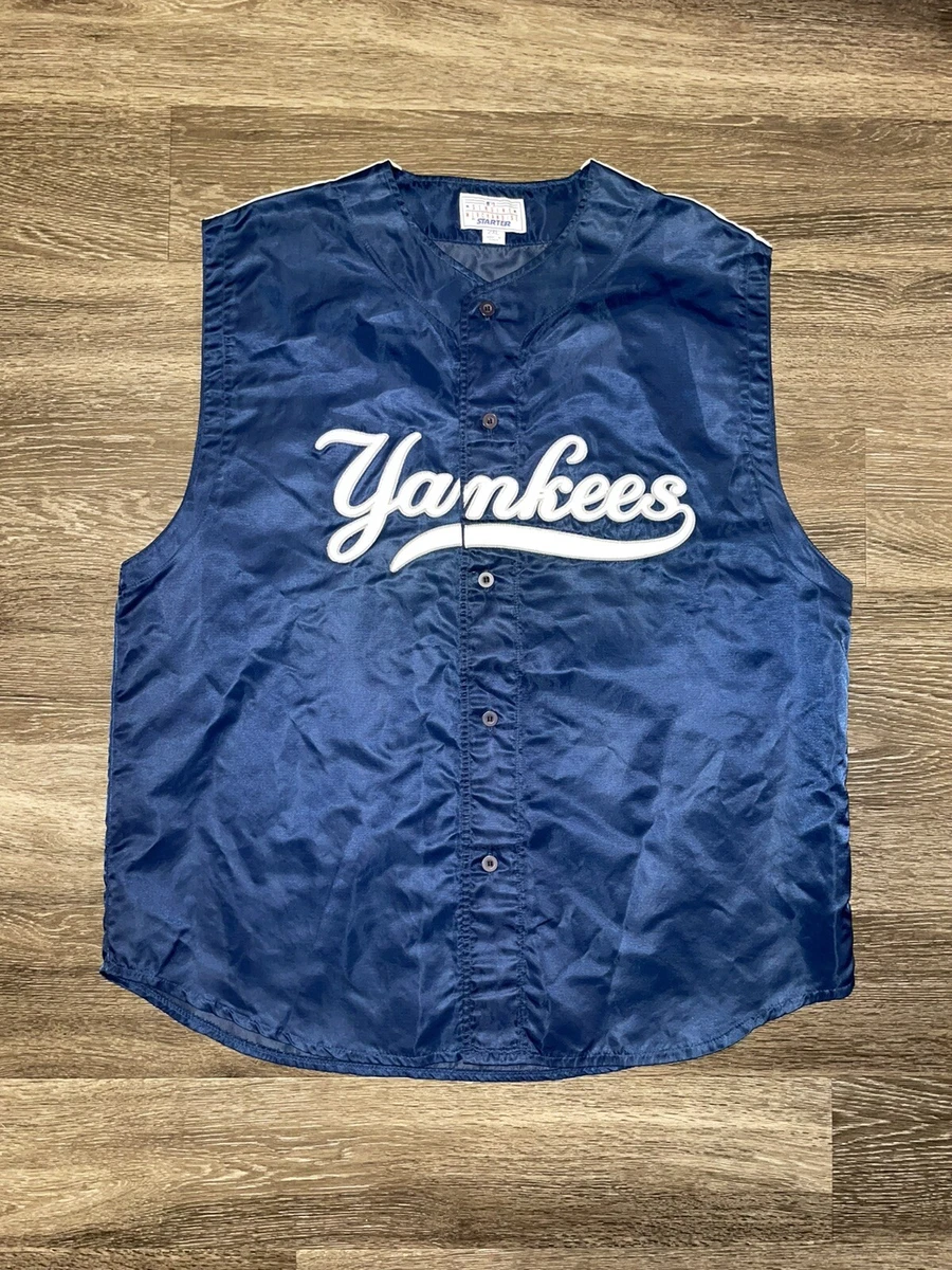 Vintage Starter NY Yankees Short Sleeve Button Down Shirt Size 