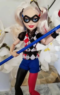 Dc Mattel Superhero Girls Harley Quinn Doll White Hair Anime Girl