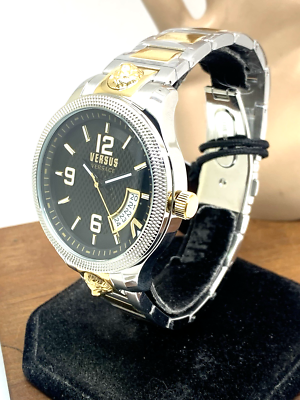 Versus by Versace Men's Watch VSPVT1821 Quartz Black Dial Two Tone
