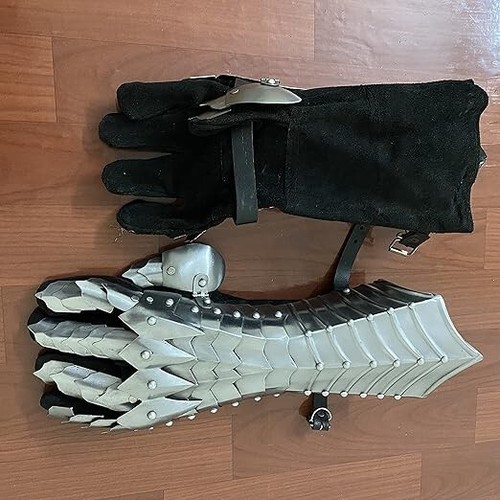 Fantasy Gauntlets SCA Armor Gauntlets Gloves Iron | Silver Handmade Medieval - Bild 4 von 13