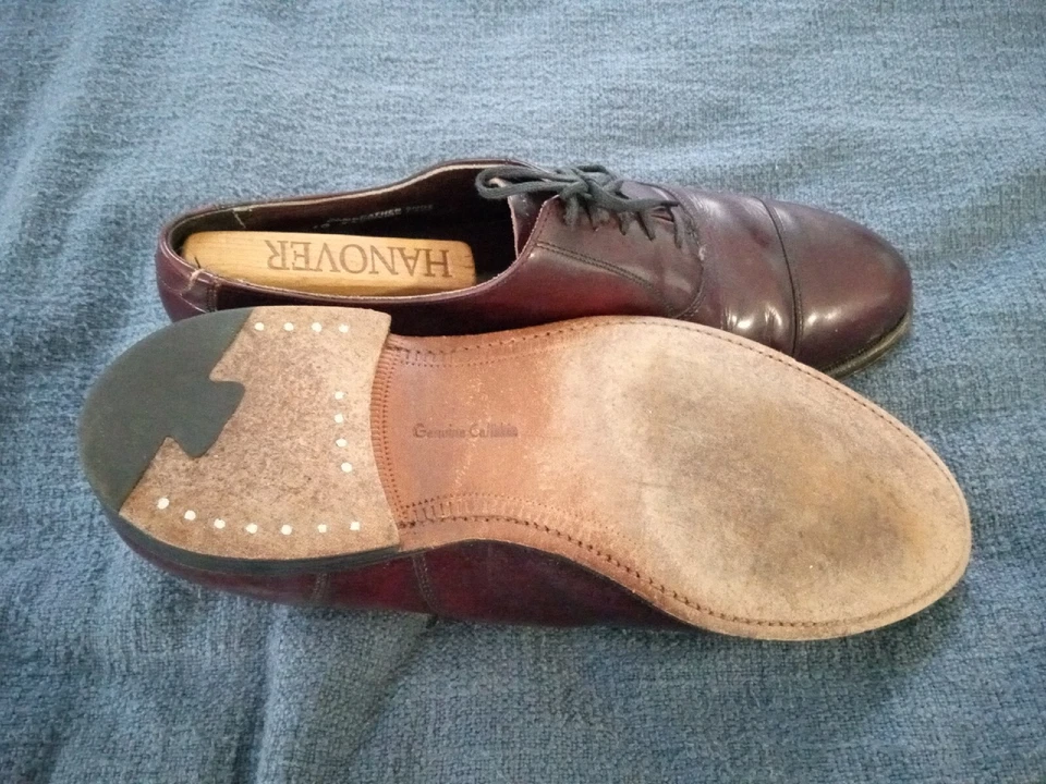 Hanover Masterflex Cereza Oscura Cuero de becerro Genuino Wigtip Oxford Talla 10 Foto 2 de 4