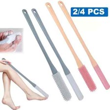 Toe Gap Cleaning Brush, Foot Scrubber in Shower, Long Handle Silicone Foot Brush