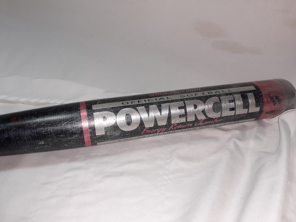 Batte de softball vintage Worth Powercell CU31 34 chargée d'extrémité