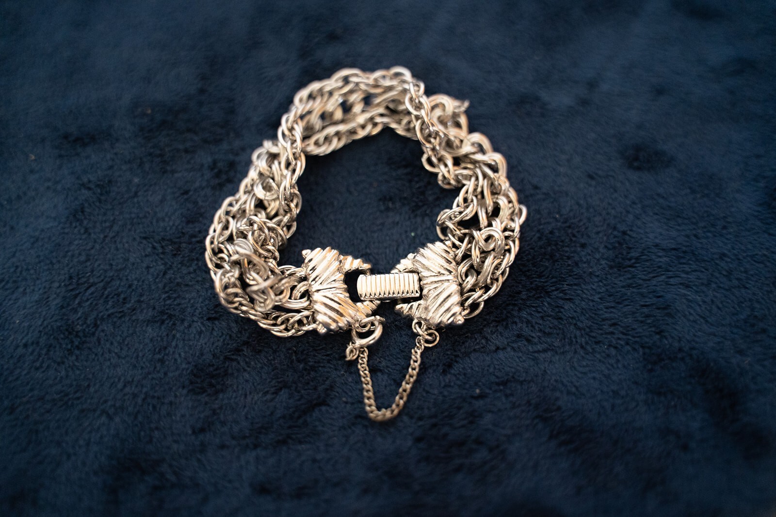 Goldette NY Bracelet Vintage Silver Mesh Link Chain Tennis eBay