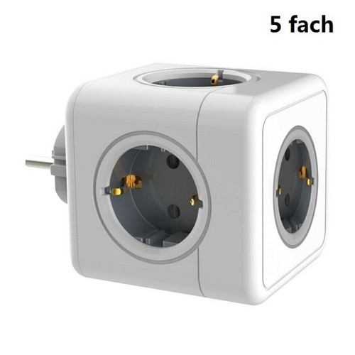 Steckdosenwürfel ohne Kabel, 5 Fach Mehrfachsteckdose mit 5 AC Steckdosen 4000W - Bild 12 von 12