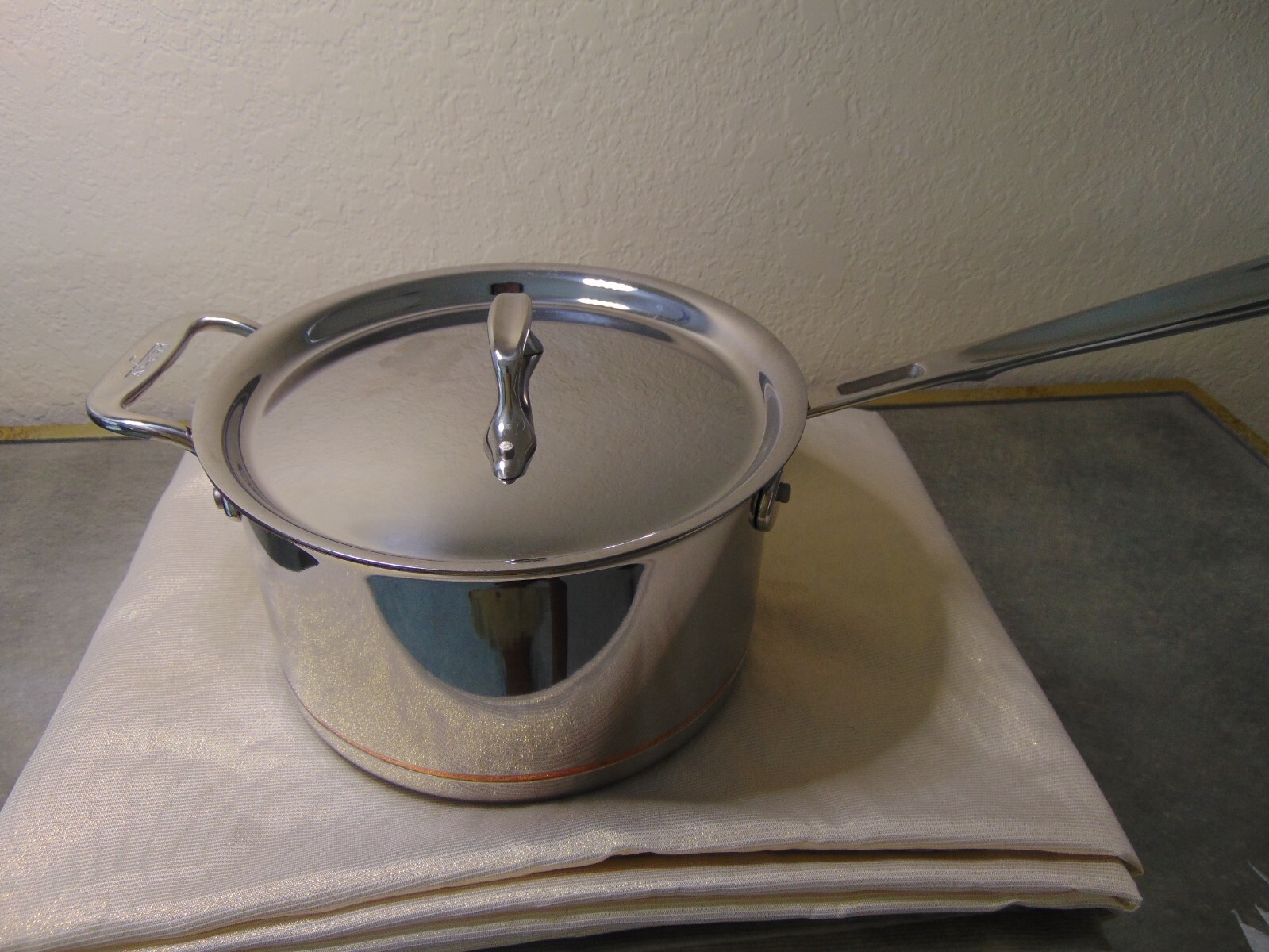 ALL CLAD COPPER CORE 4QT SAUCEPAN NEW eBay