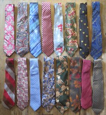 Vintage all Silk neck tie lot Oscar De La Renta Christian St John Stafford MORE