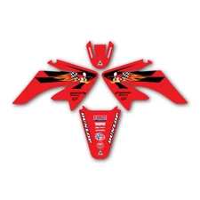 HONDA WOODY GRAPHICS CRF70 GRAPHICS KIT 2003 2013 MX DECALS STICKERS