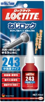 LOCTITE Loctite in a screw lock 243 strength type 10ml LNR-243 F/S w/Tracking#