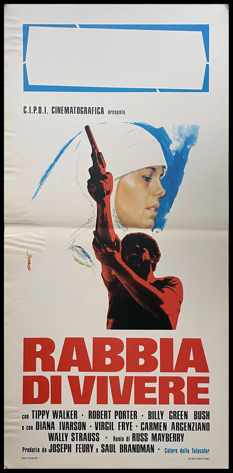 Locandina originale film RABBIA DI VIVERE () - Regia di Russ Mayberry