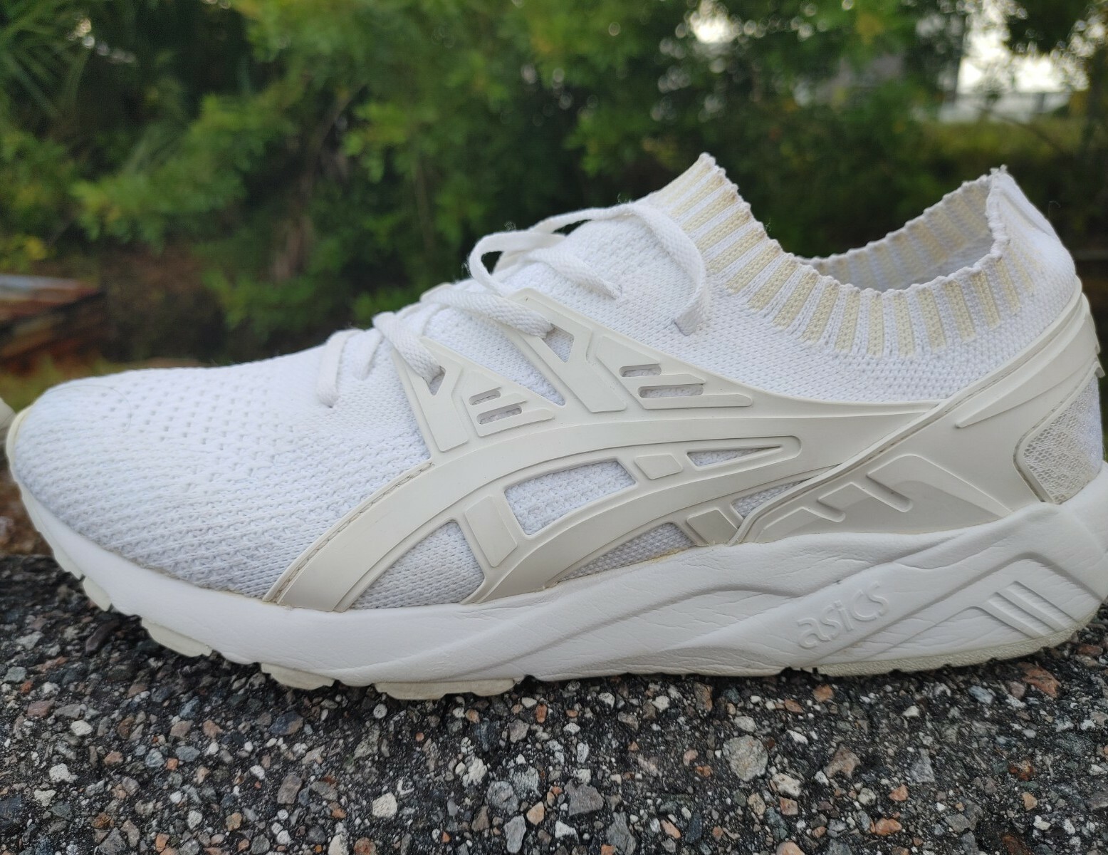 ASICS GEL KAYANO TRAINER KNIT White MENS H705N $150 NEW | eBay