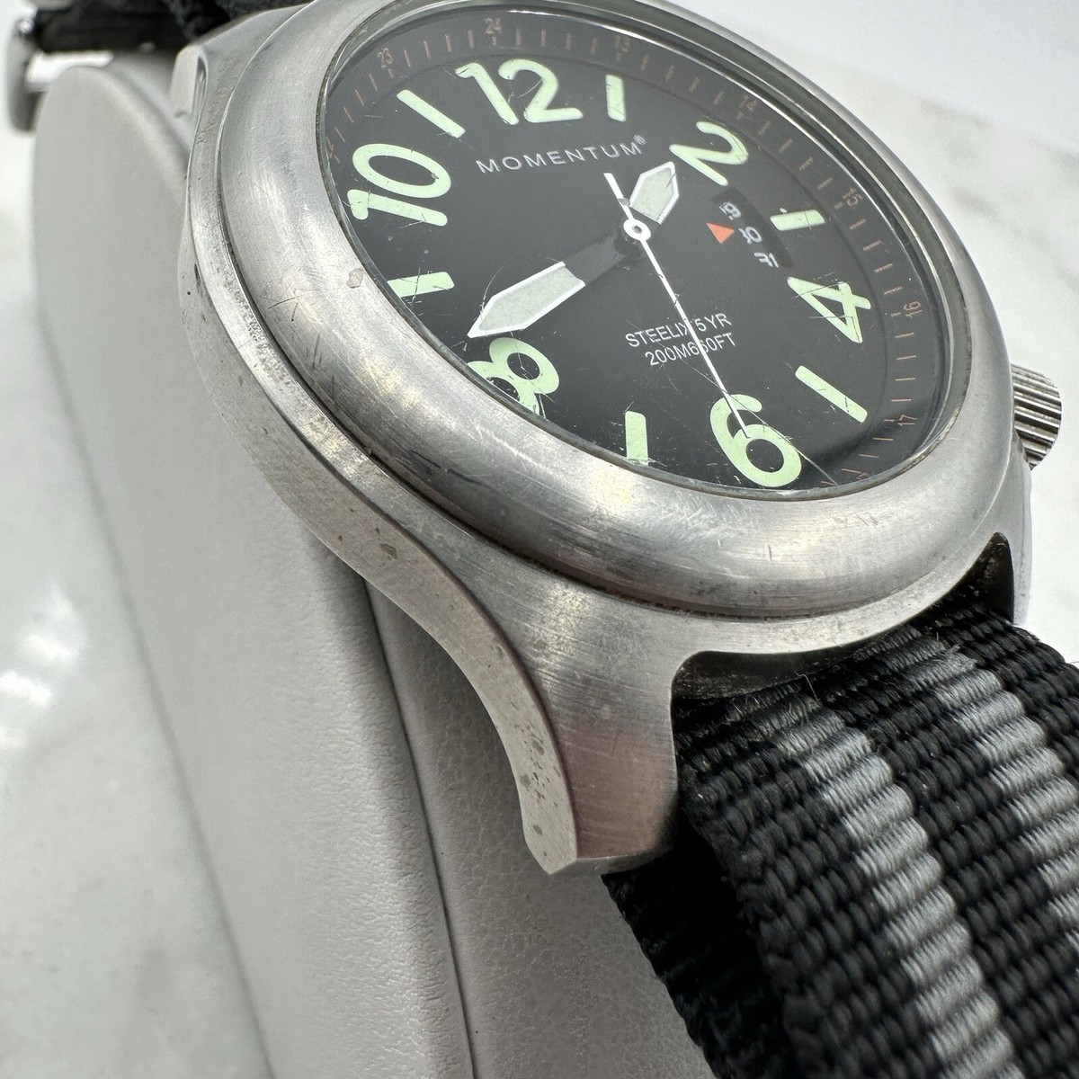 Momentum Steelix Stainless Steel, Quartz, NATO Strap, 44mm