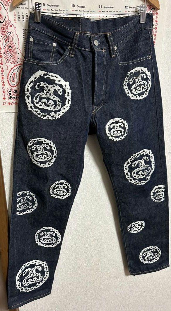 Levi's 501×STUSSY 30th Anniversary Model Stussy x Levi's Embossed 501 Jeans Stussy Rugged-Blue Men's