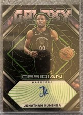 2022-23 Panini Obsidian Jonathan Kuminga Galaxy Auto Green Etch /25 Card #GI-JSW