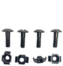 19mm ACH w/ RAILS HELMET HARDWARE SET 4-POINT CHINSTRAP SCREW BOLT &amp; NUT 4pk New