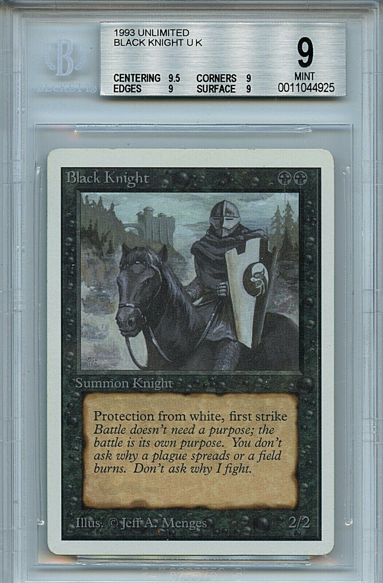 MTG Black Knight サマー エディション BGS9 MTG Unlimited Black Knight BGS 9.0 (9) Min Card Magic Amricons