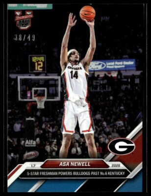 2024-25 Topps Bowman U Now 42 Asa Newell Georgia Bulldogs Upset UK Blue 38/49