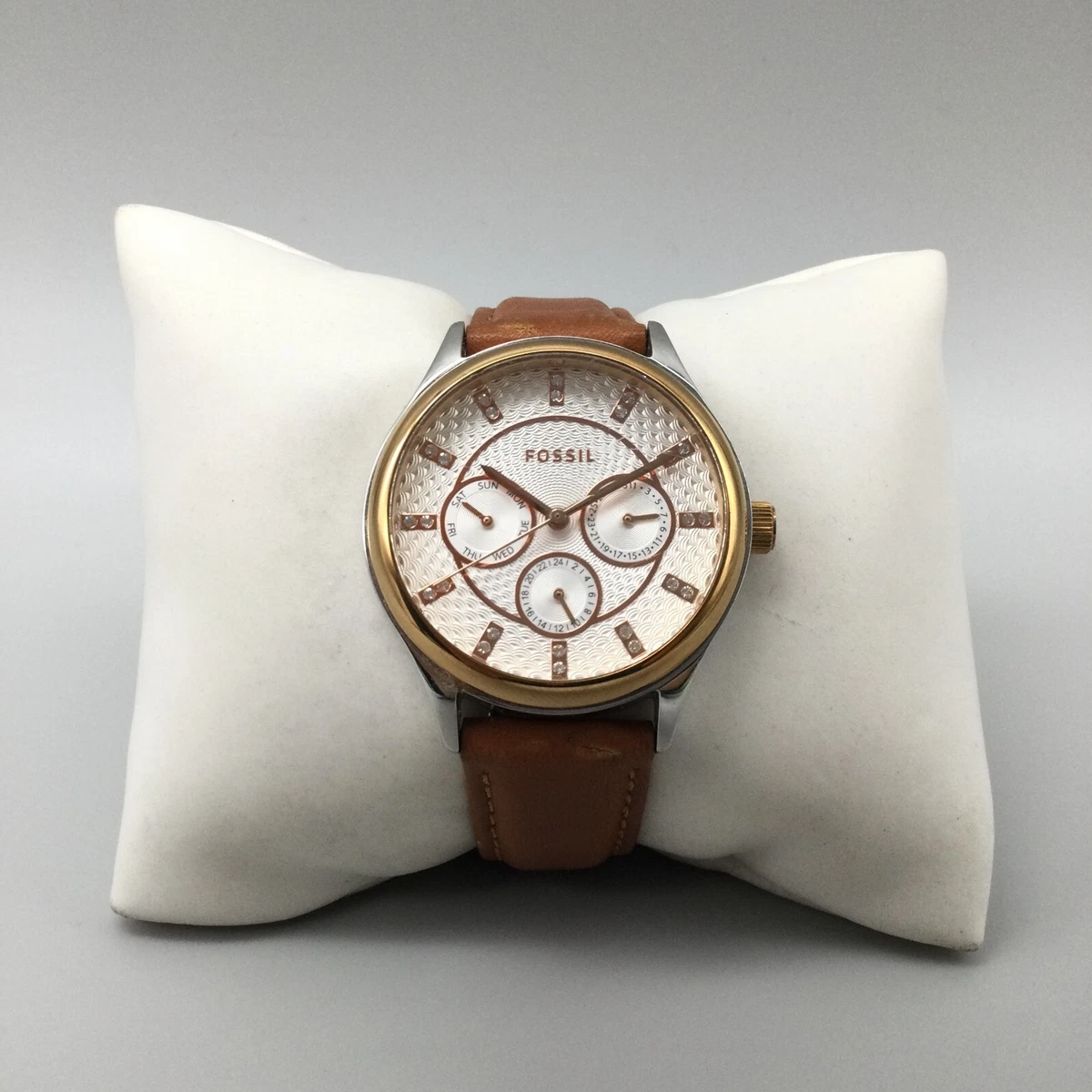 Fossil watch clearance women leather