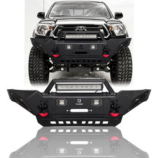 Vijay For 2005-2015 Toyota Tacoma New Front/Rear Bumper W/Winch Plate&LED Lights