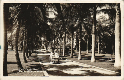 PC US, FL, PALM BEACH, THE LAKE TRAIL, Vintage REAL PHOTO Postcard (b32176)