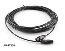 20ft Fiber Optical Toslink to Toslink 2.2mm Digital Audio Slim Type Cable