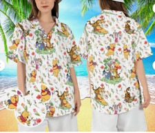 Pooh Bear And Friends Winnie The Pooh Wildflowers Floral 3D HAWAII SHIRT