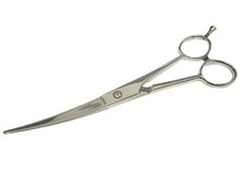 7-1/2" Curved Blade Cobalt Stainless Steel Barber Shear - BB C-151
