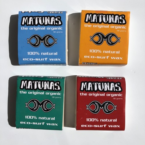 Matunas Organic Surf Wax Cold Cool Warm & Base Tropical New Surfboard Eco - Picture 2 of 12
