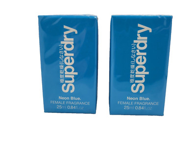 2x Superdry Neon Blue Female Eau de Toilette je 25ml Neu / Ovp !!!