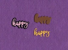 HAPPY  4 with background die cuts scrapbook cards