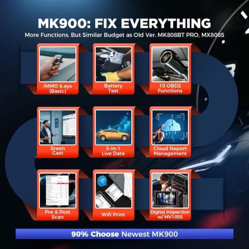 2025 Autel MaxiCOM MK900 as MK900BT MX900 Car All System Diagnostic Scanner Tool - Picture 7 of 19