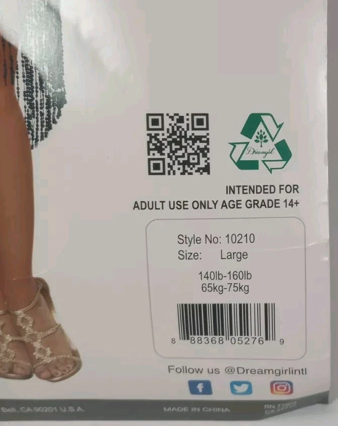 Кукла 1920-х Gatsby Flapper Downtown костюм для взрослых размер: большой - Изображение 3 из 4